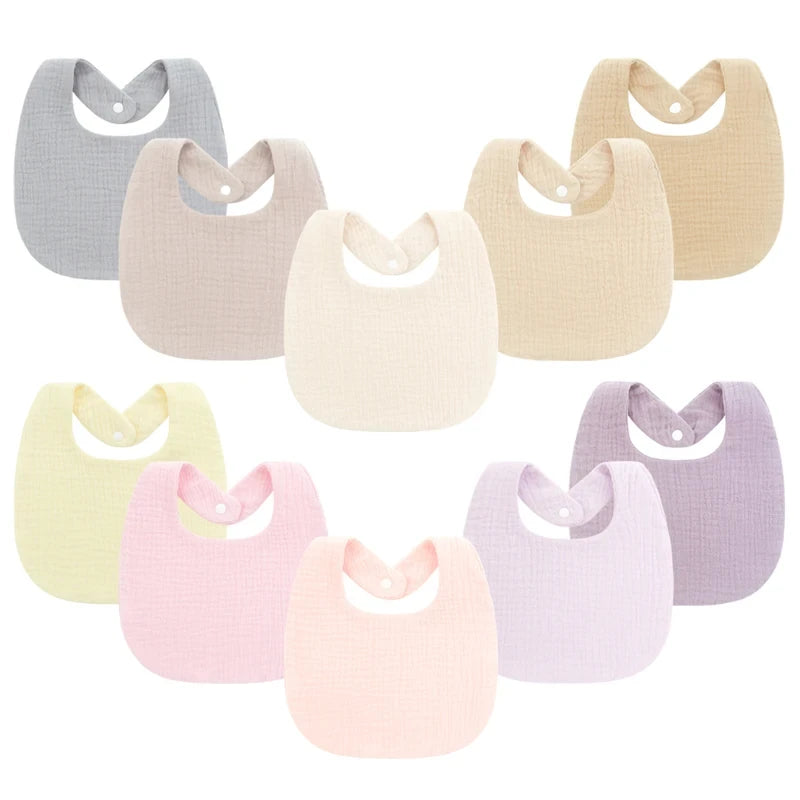 4-Piece Muslin Baby Bib Set