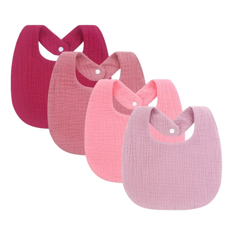 4-Piece Muslin Baby Bib Set