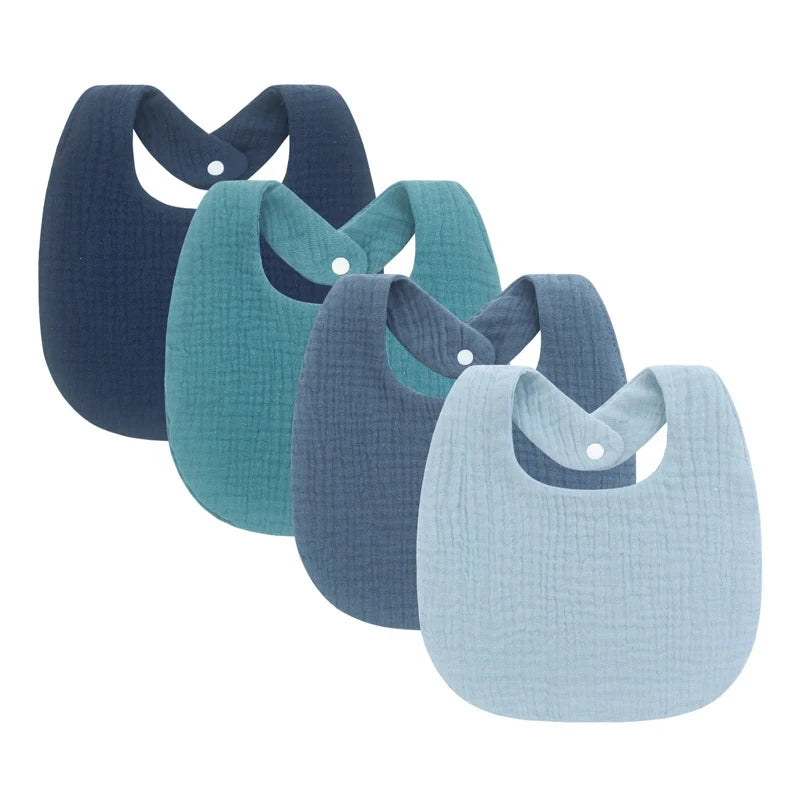 4-Piece Muslin Baby Bib Set