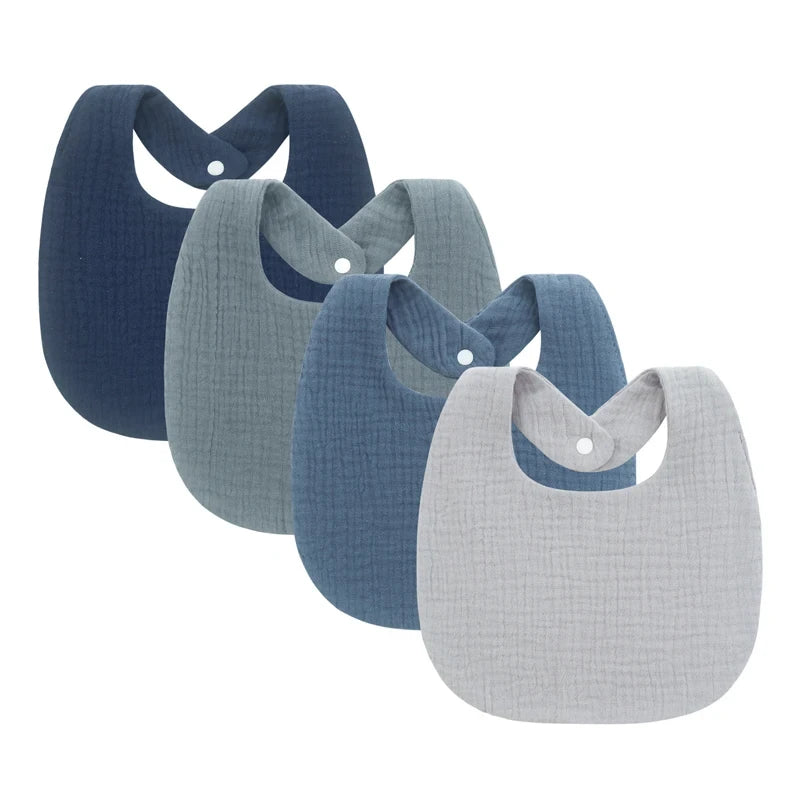 4-Piece Muslin Baby Bib Set