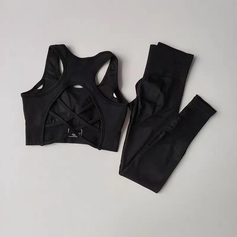 Professional Fitness Sports Bra Set