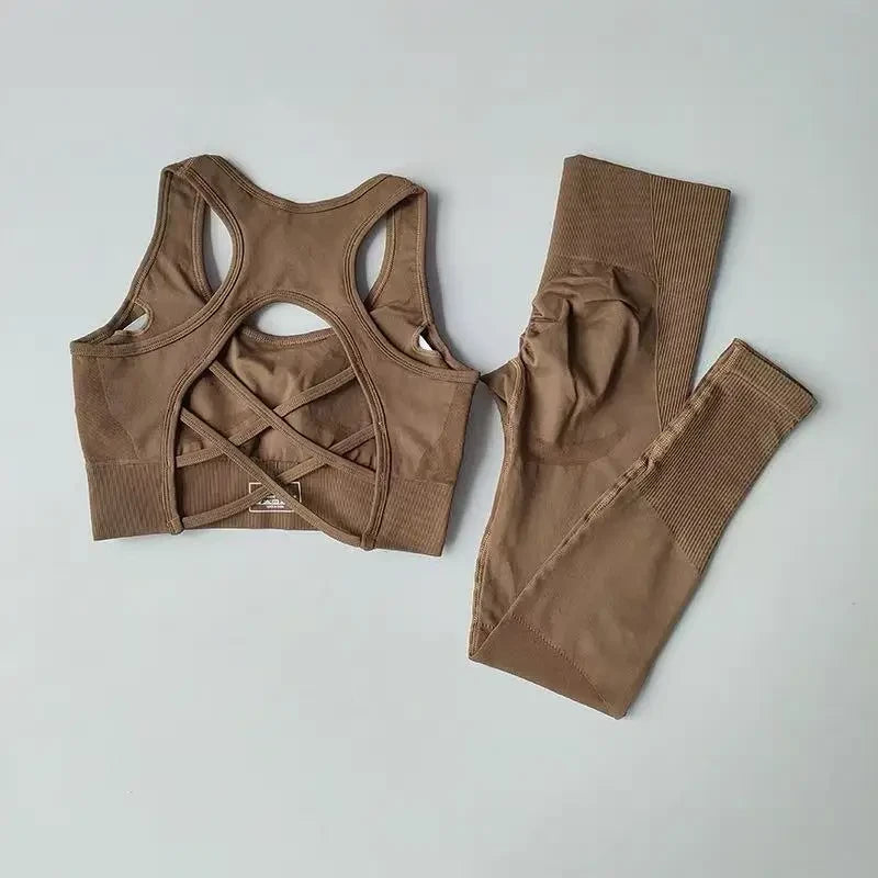 Professional Fitness Sports Bra Set