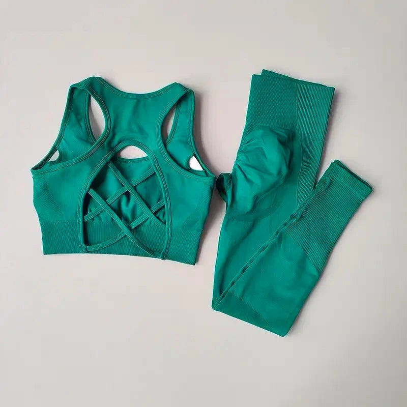 Professional Fitness Sports Bra Set