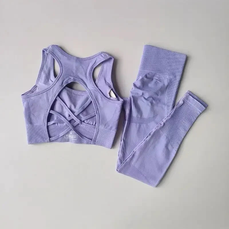 Professional Fitness Sports Bra Set