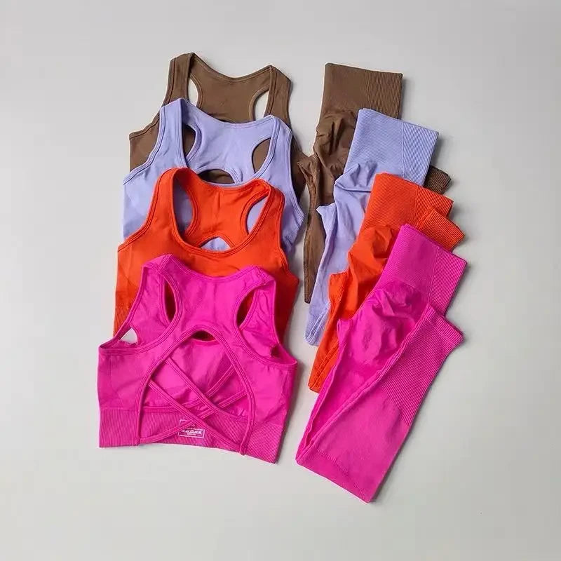 Professional Fitness Sports Bra Set