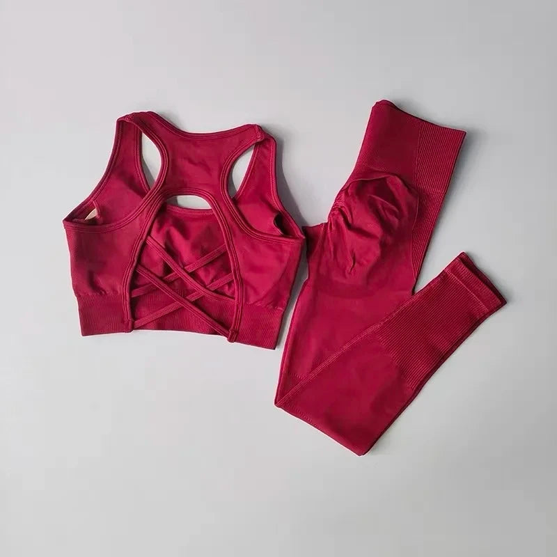 Professional Fitness Sports Bra Set