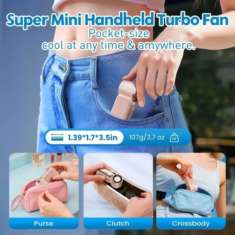 Rechargeable Handheld Turbo Fan